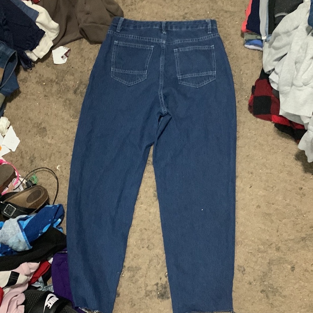 baggy blue jeans
